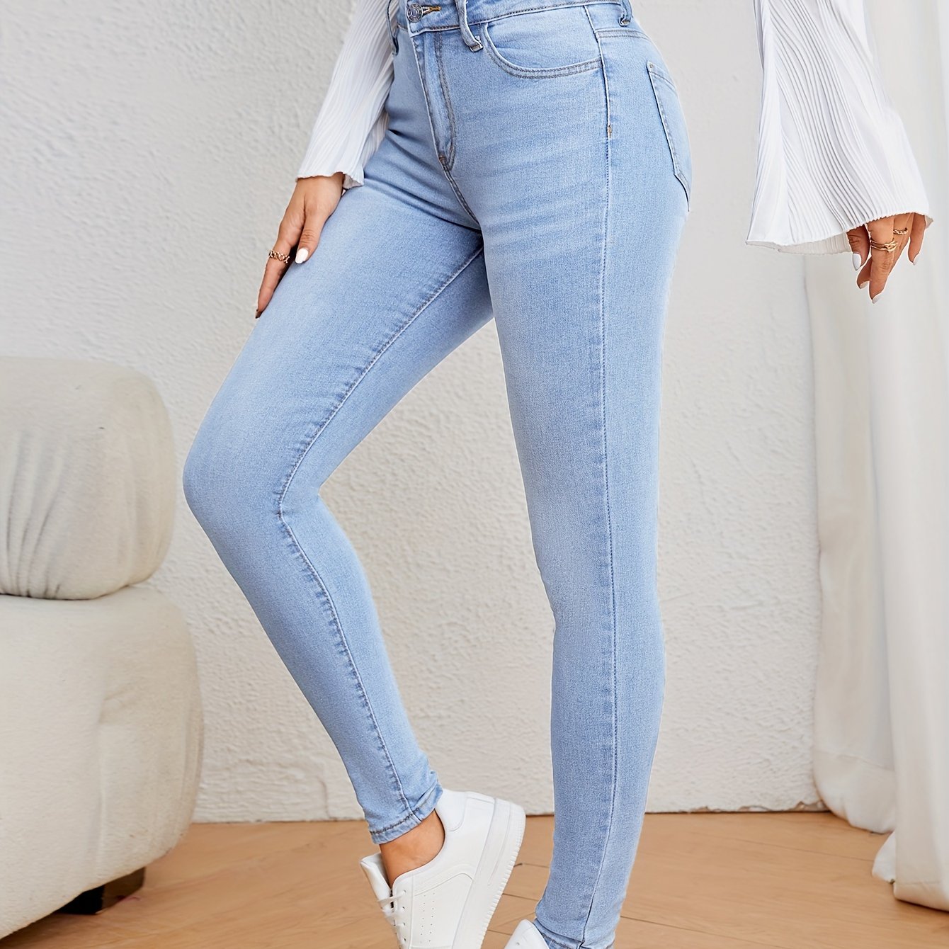 Damjeans med hög midja – Stretchdenim för perfekt passform