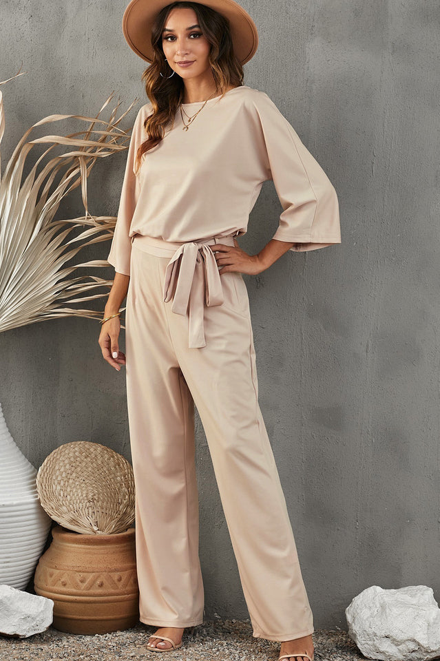 Damlinne Jumpsuit Linne med Breda Ben