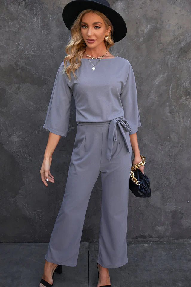 Damlinne Jumpsuit Linne med Breda Ben