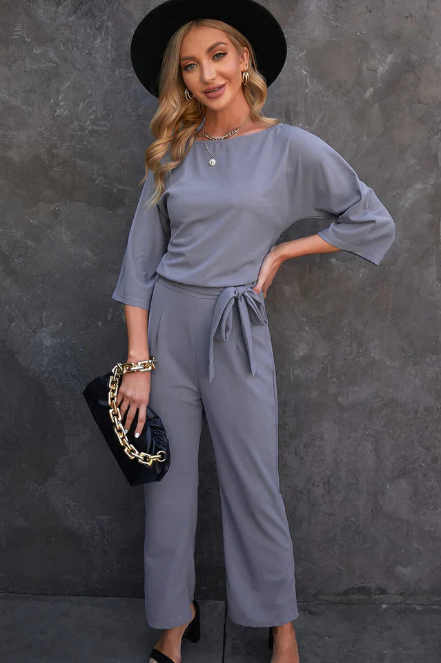 Damlinne Jumpsuit Linne med Breda Ben