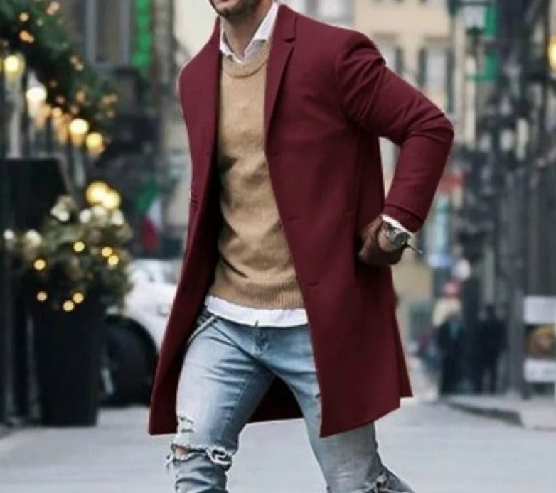 David | Slim Fit Ull Vindresistent Herrjacka