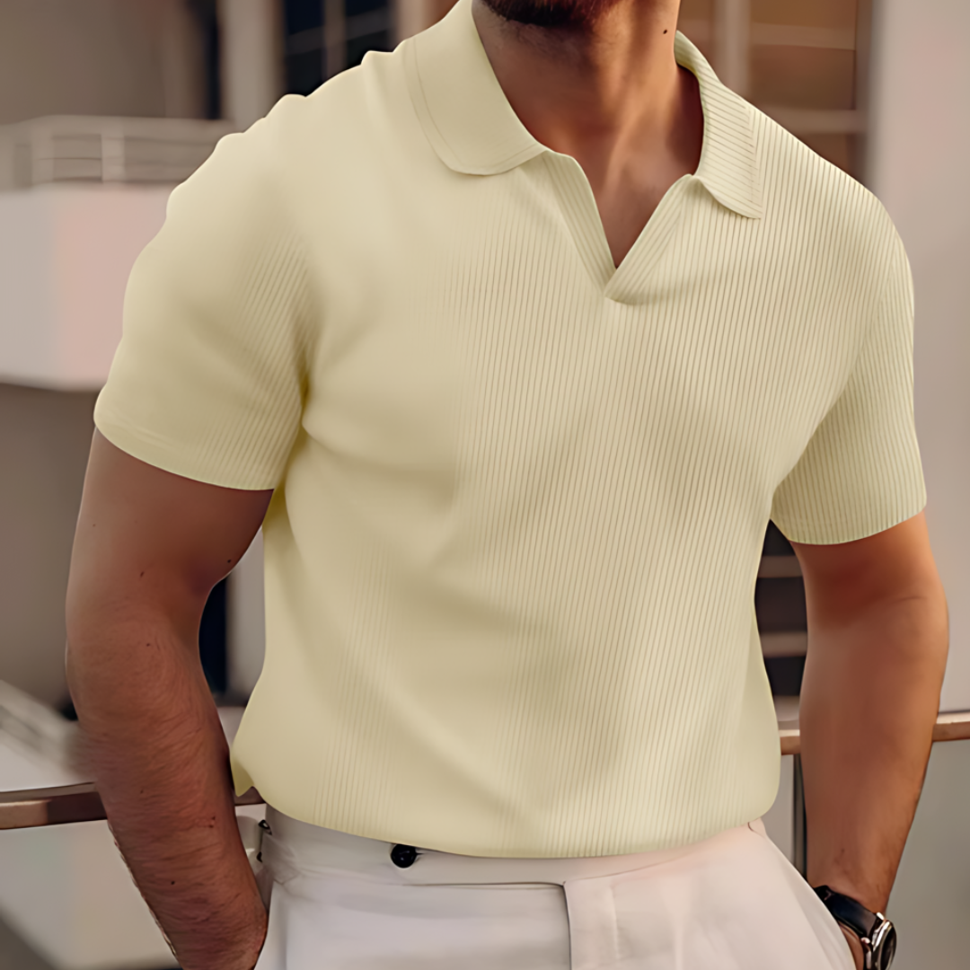 Donny | Basic V-Hals Sommar Polo Shirt
