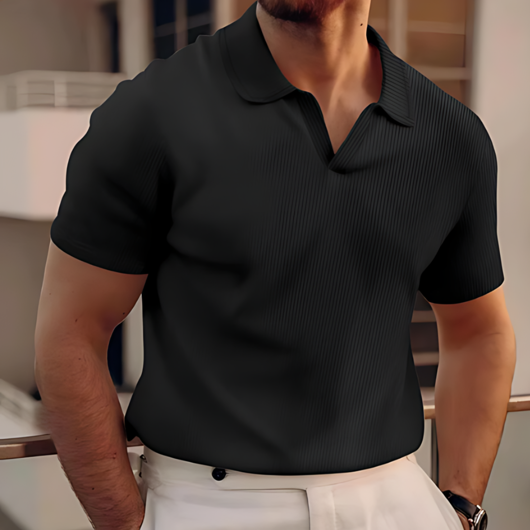 Donny | Basic V-Hals Sommar Polo Shirt