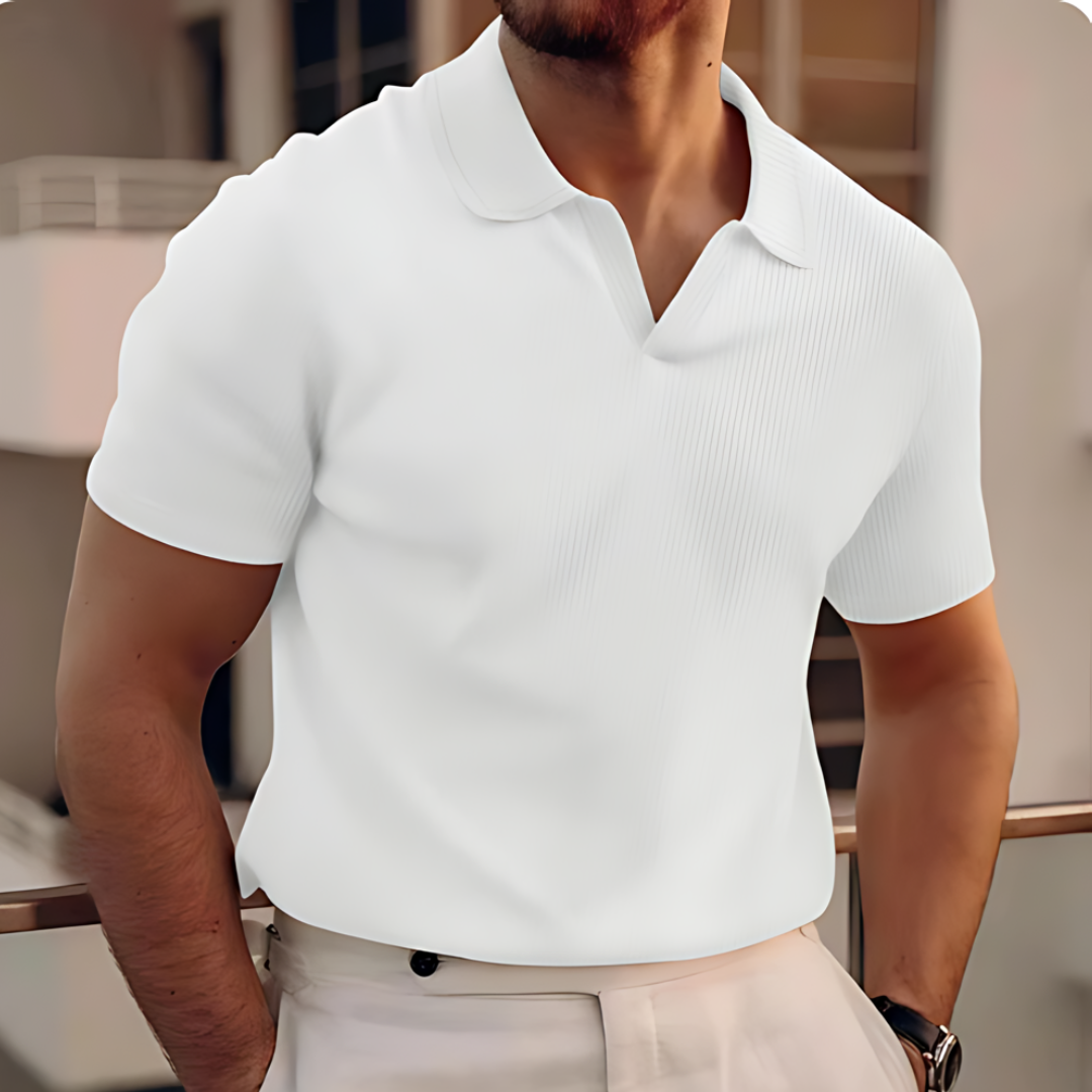 Donny | Basic V-Hals Sommar Polo Shirt