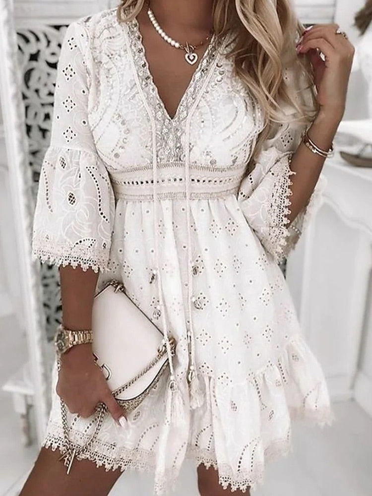 Élise spetsklänning – somrig boho-elegans