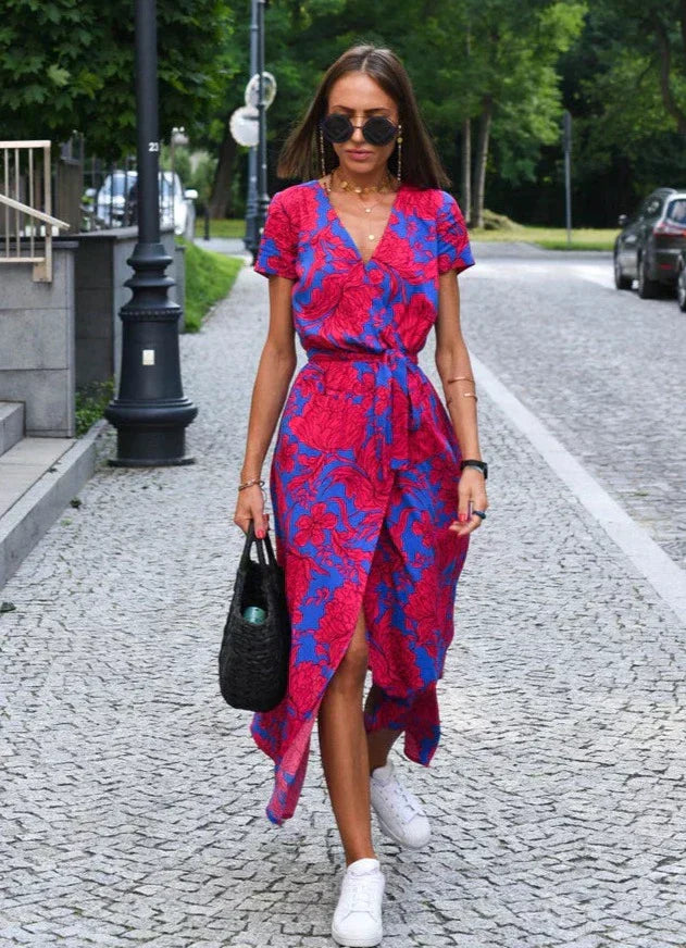 Fina Dam Klänningar i Mjuk Tyg Elegant Stil