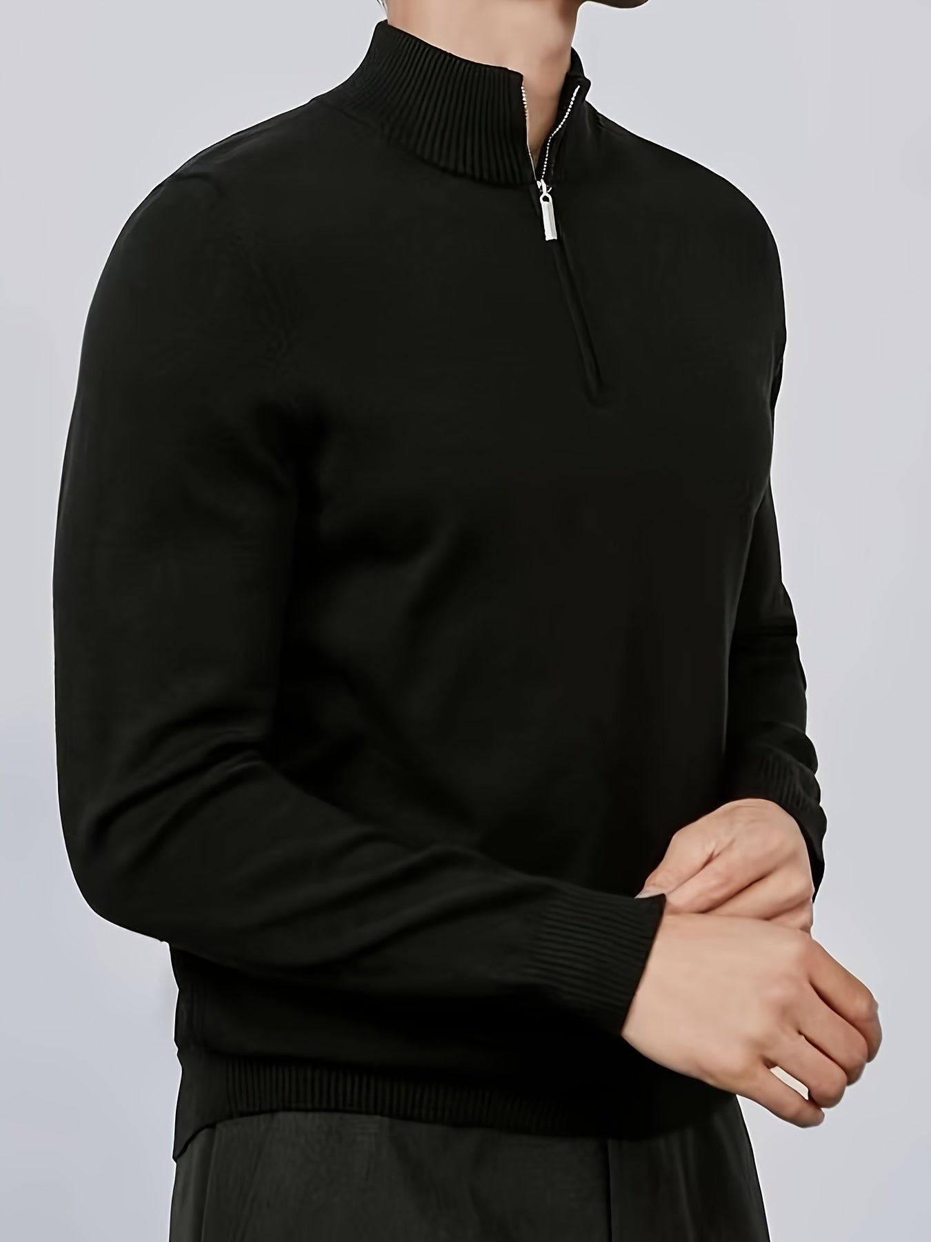 Henrik | Halv-Zip Stickad Tröja