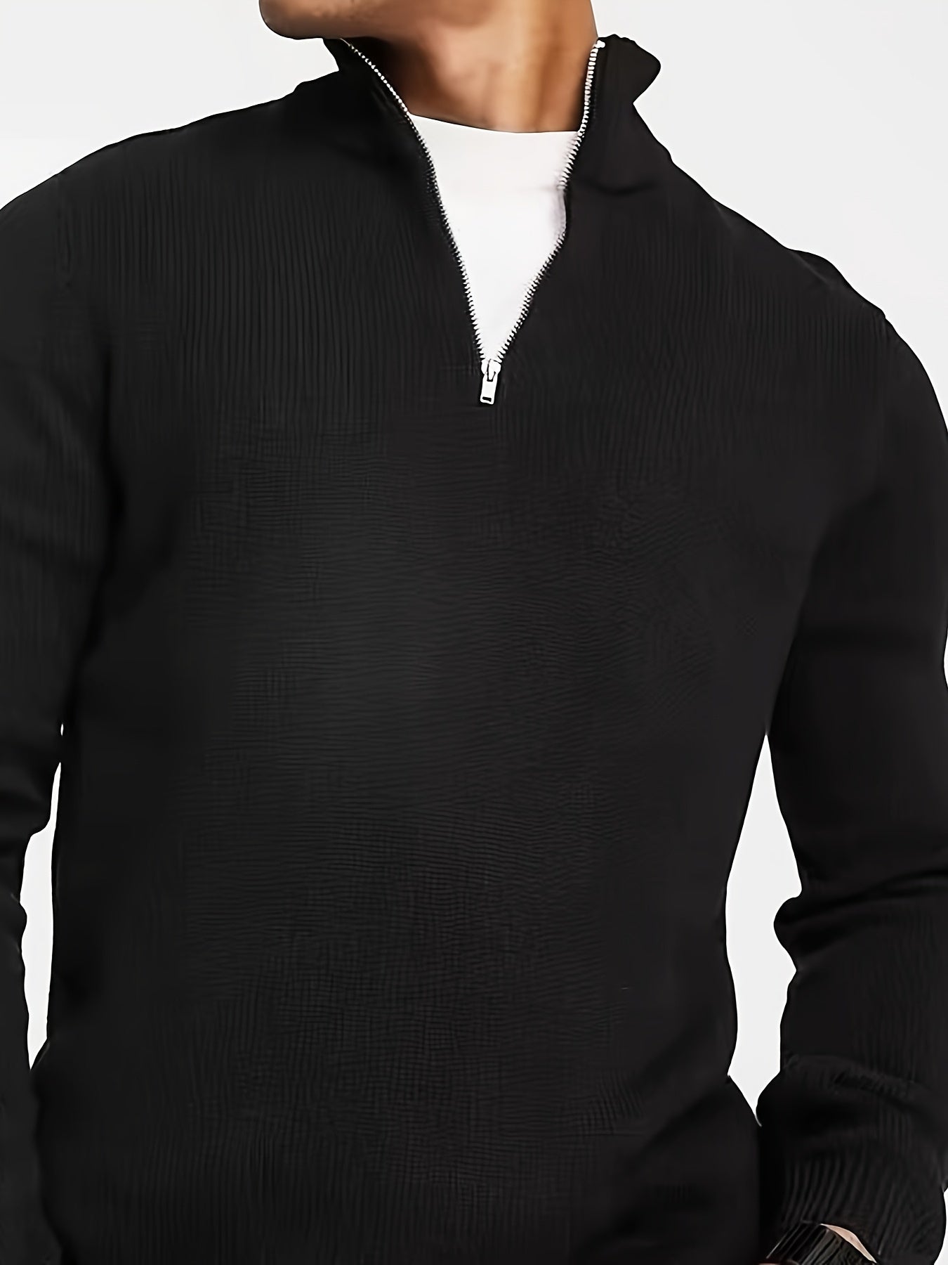 Henrik | Halv-Zip Stickad Tröja