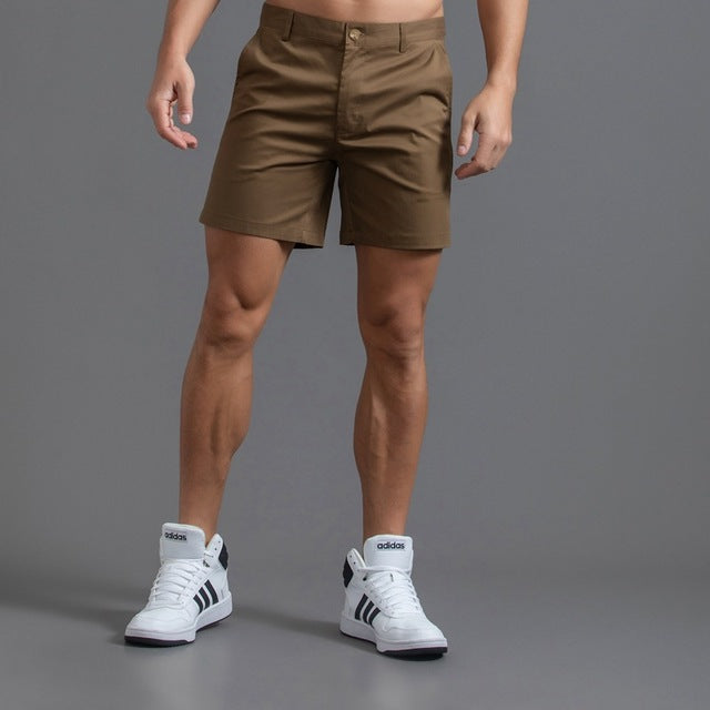 Variant image for Mäns Bomull Chino Shorts Knälängd Khaki-31