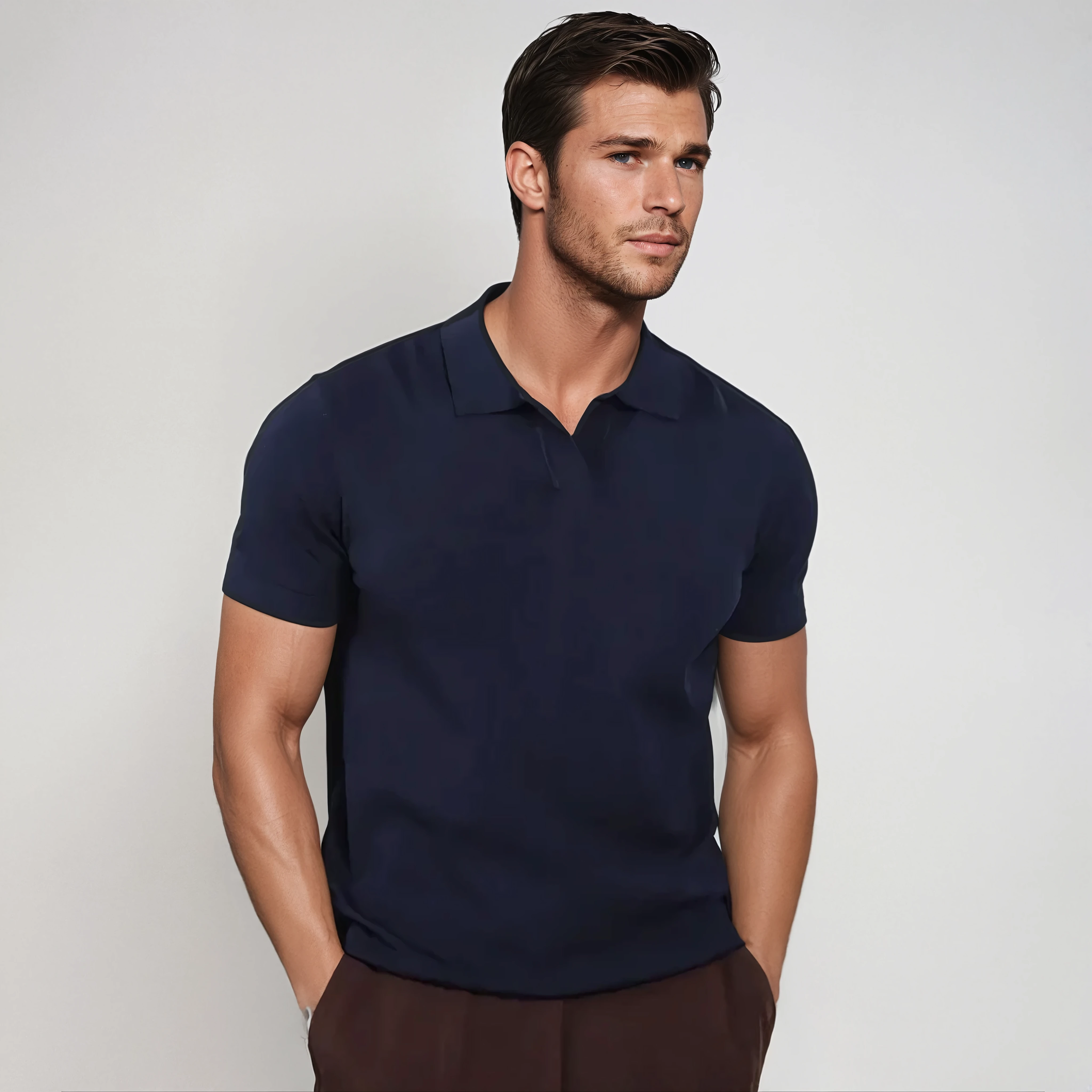 Herr Bomull Polo T-shirt