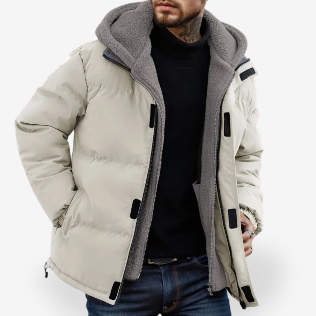 Herr Isolerad Hoodie Jacka - Varm