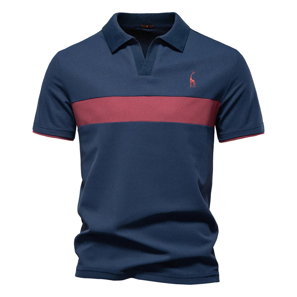 Herr Kortärmad Polo Skjorta Bomull Klassisk Design