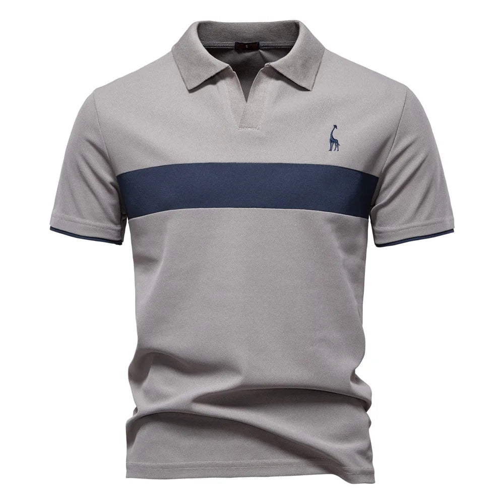 Herr Kortärmad Polo Skjorta Bomull Klassisk Design