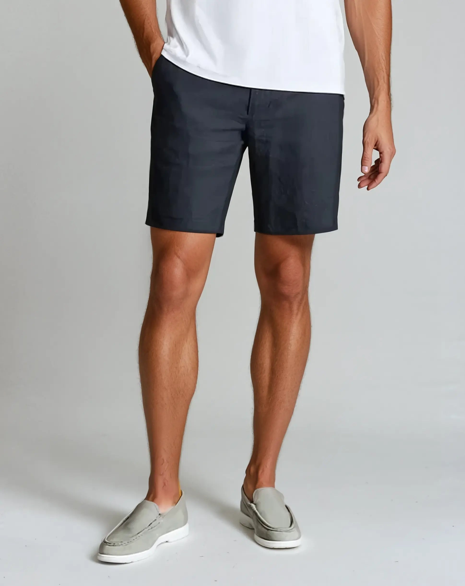 Herr Linneshorts 100% Lin Minimalistisk Design