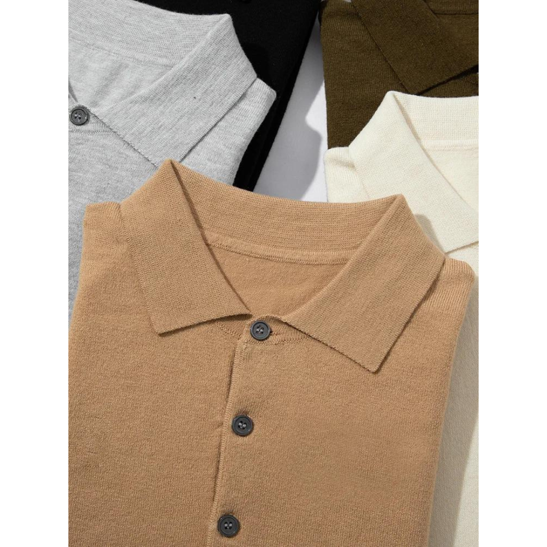 Herr Polo T-shirt i Ull för Komfort och Fräschör