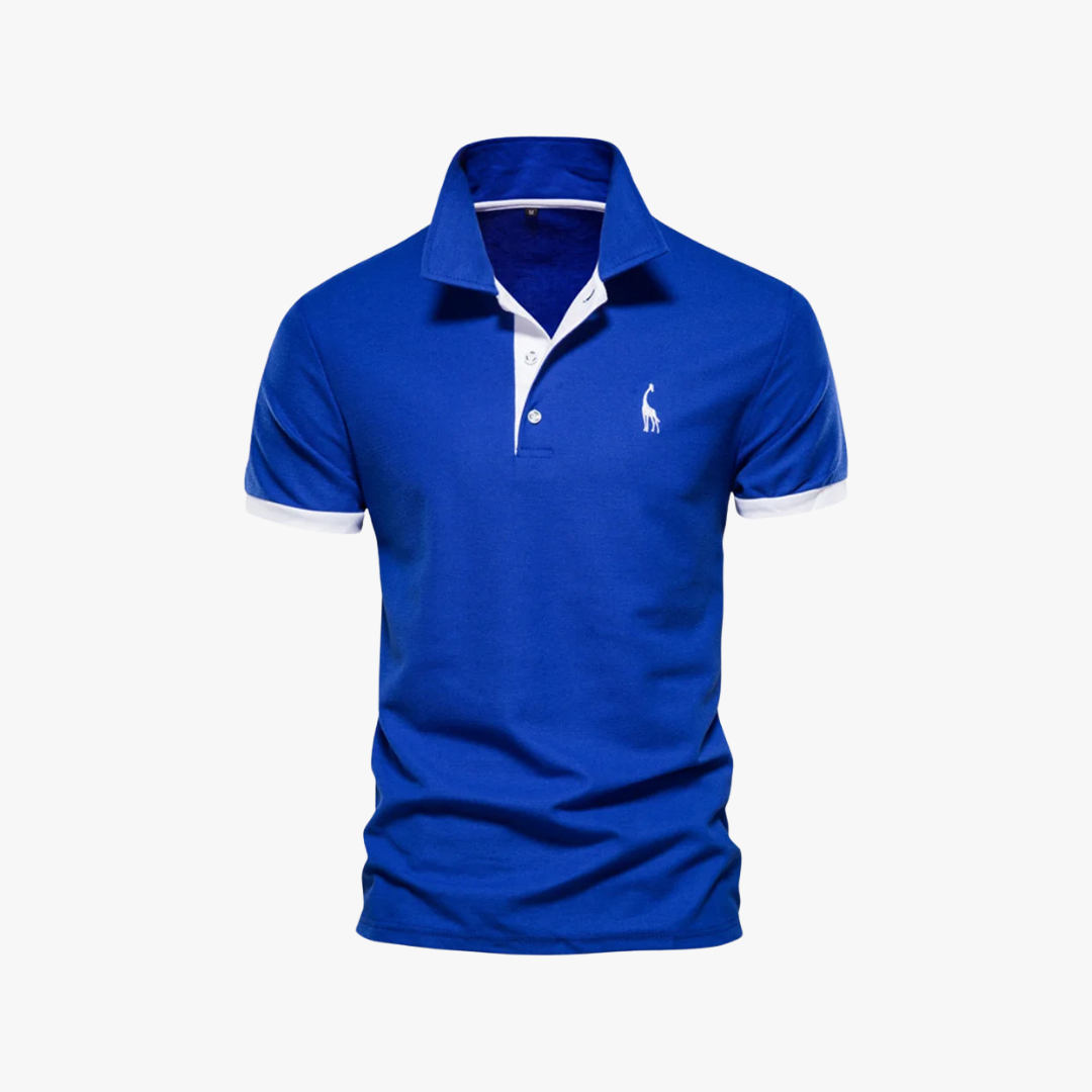 Herr Poloshirt Andningsbart Tyg Smal Passform