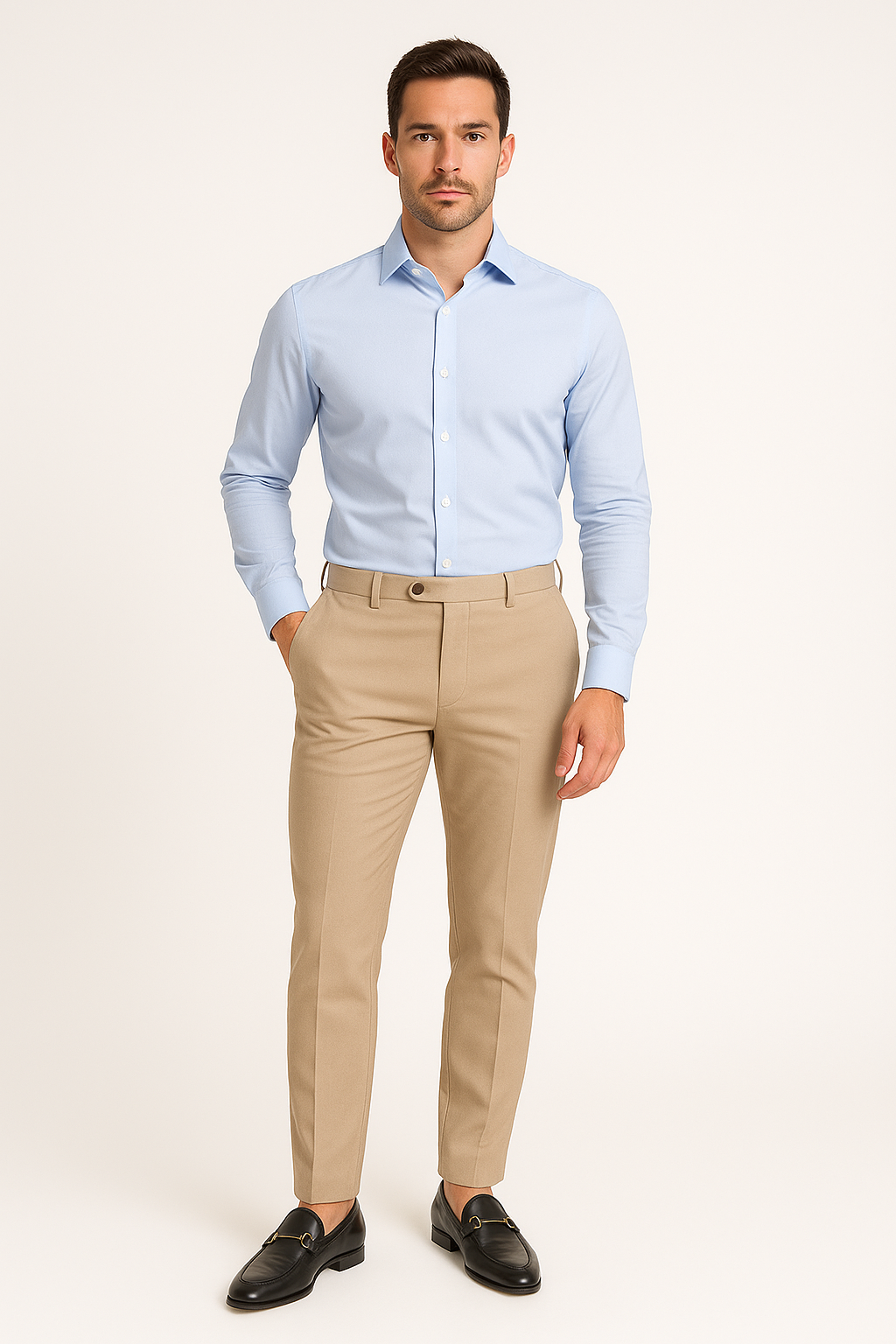 Herr Slim Fit Byxor Bomullsmix