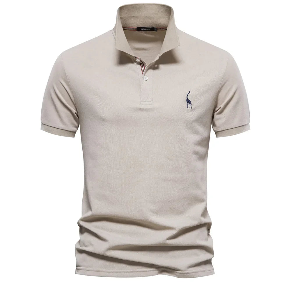 Herr Smal Fit Polo Skjorta Andningsbart Tyg