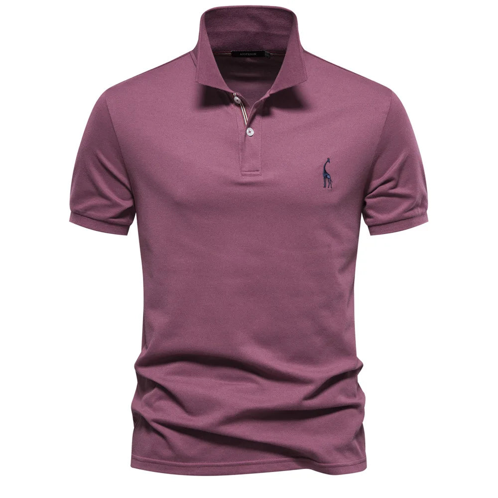 Herr Smal Fit Polo Skjorta Andningsbart Tyg