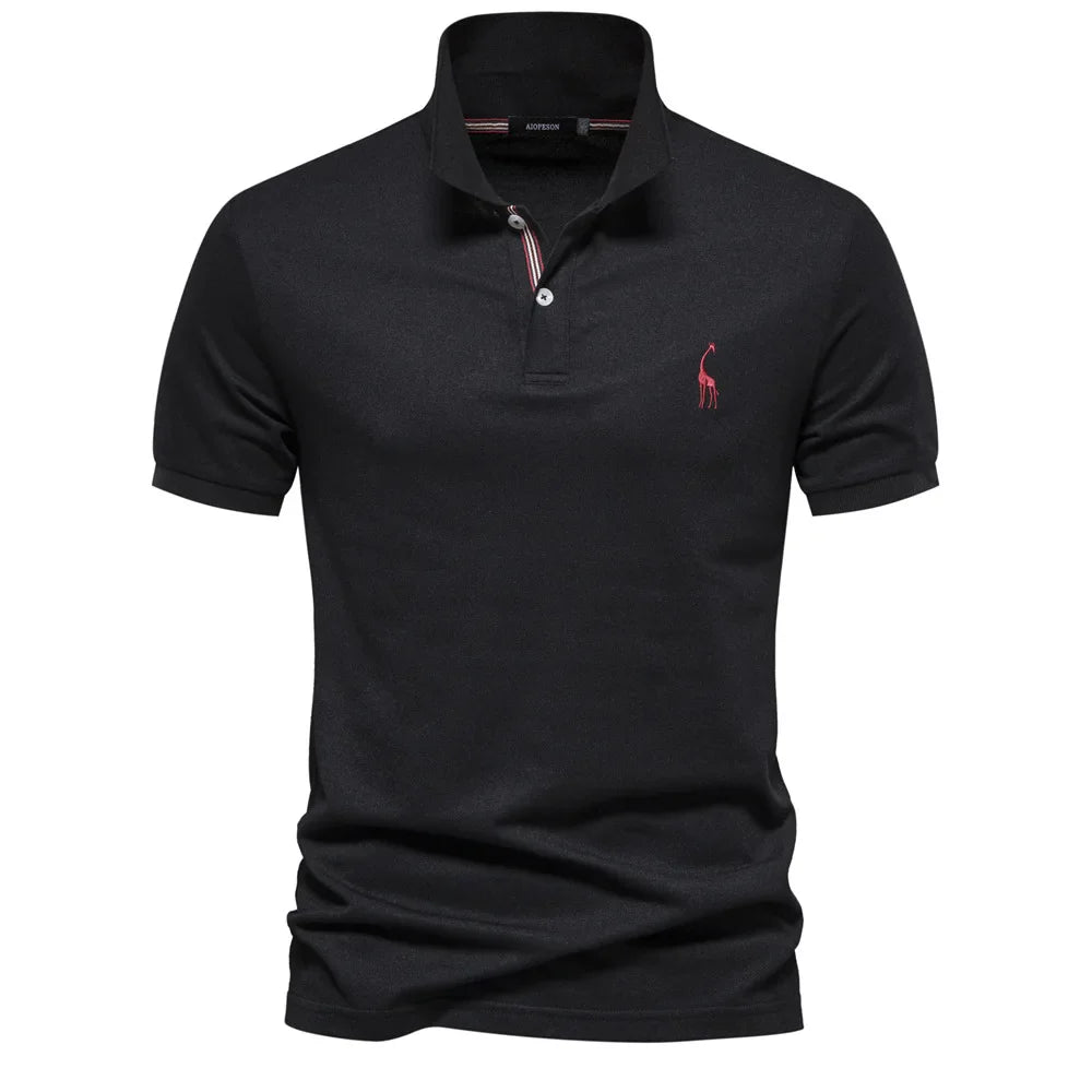 Herr Smal Fit Polo Skjorta Andningsbart Tyg