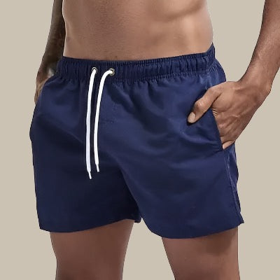 Herr Snabbtorkande Badshorts med Justerbar Midja