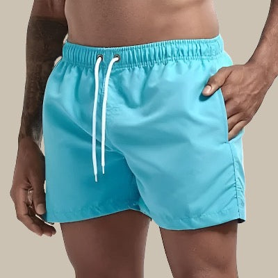 Herr Snabbtorkande Badshorts med Justerbar Midja