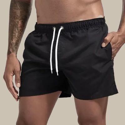Herr Snabbtorkande Badshorts med Justerbar Midja