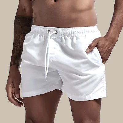 Herr Snabbtorkande Badshorts med Justerbar Midja