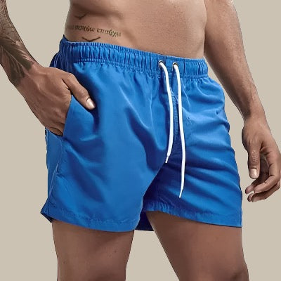 Herr Snabbtorkande Badshorts med Justerbar Midja