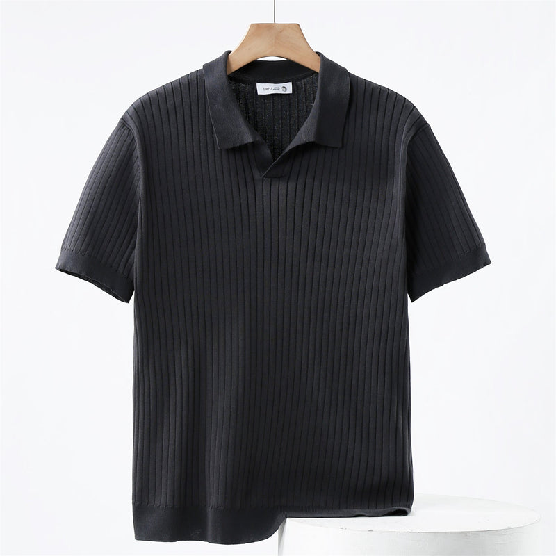 Herr Stickad Polo Skjorta i Högkvalitativt Material