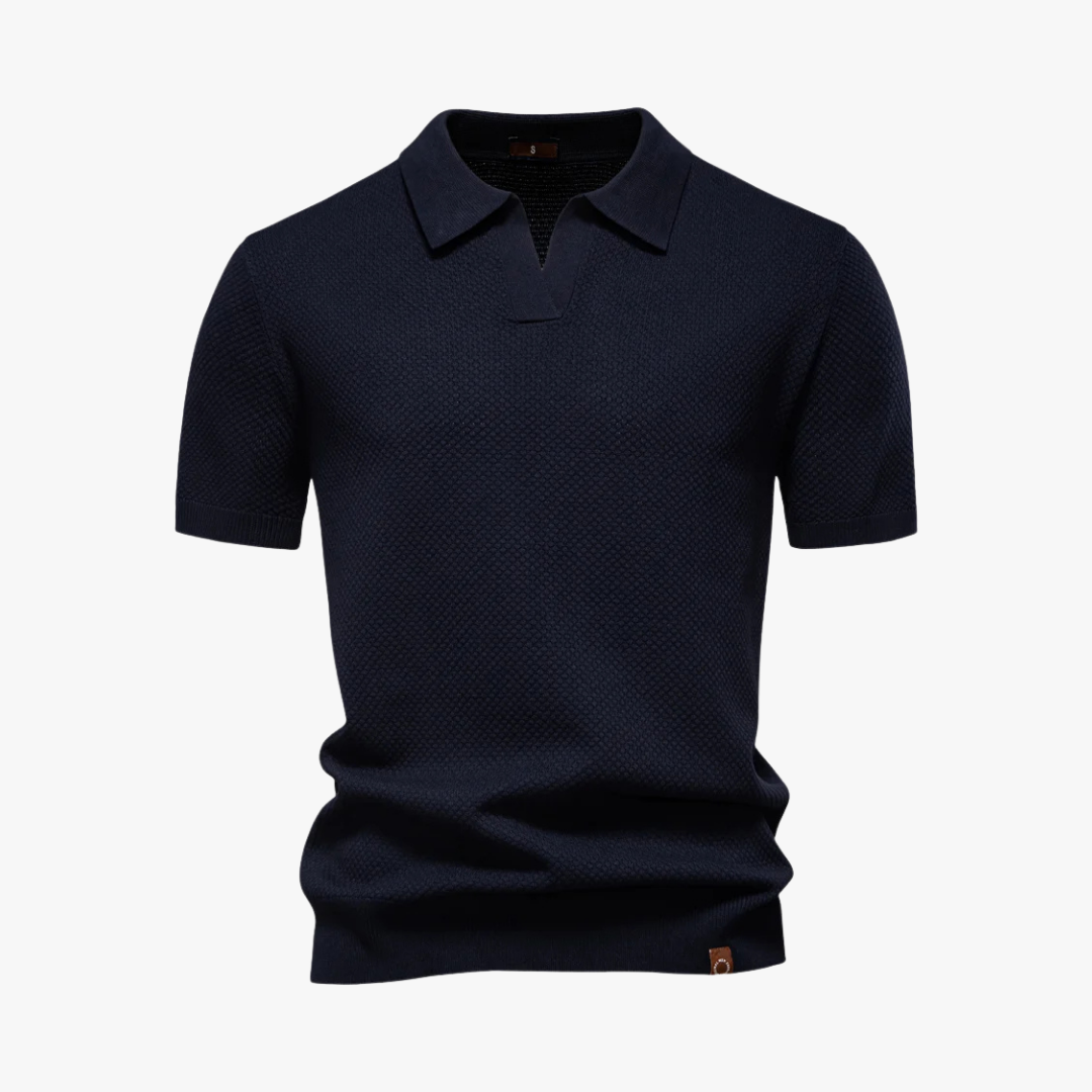 Herr Stickad Poloskjorta Mjuk