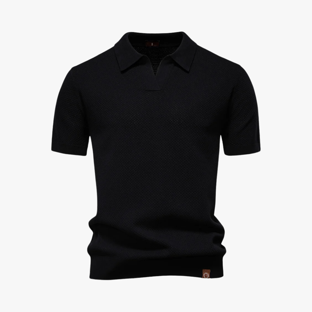 Herr Stickad Poloskjorta Mjuk