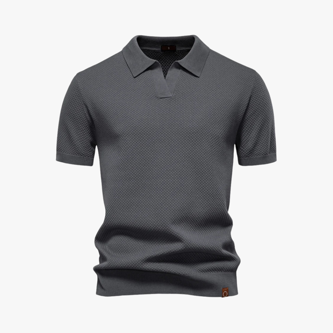 Herr Stickad Poloskjorta Mjuk