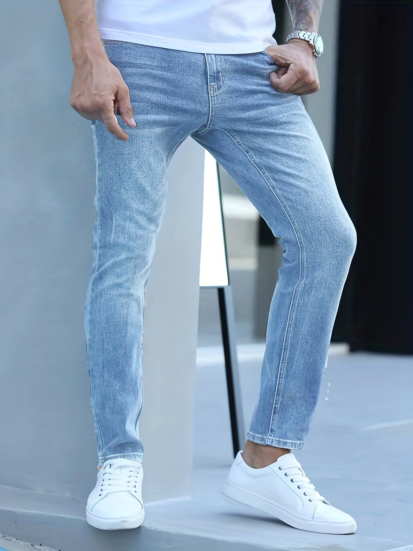 Herr Stretch Jeans Slim Fit Denim