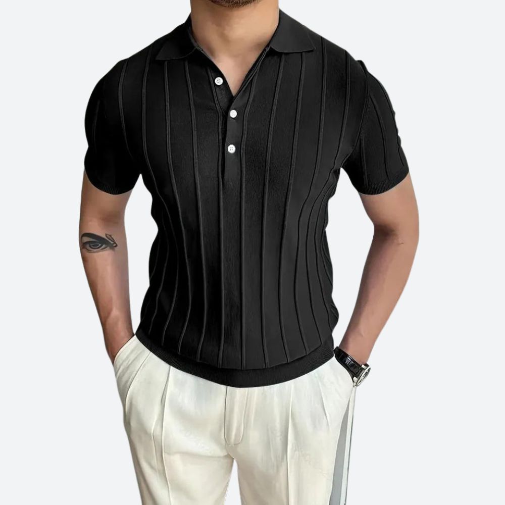 Herr Stretch Poloshirt V-Neck