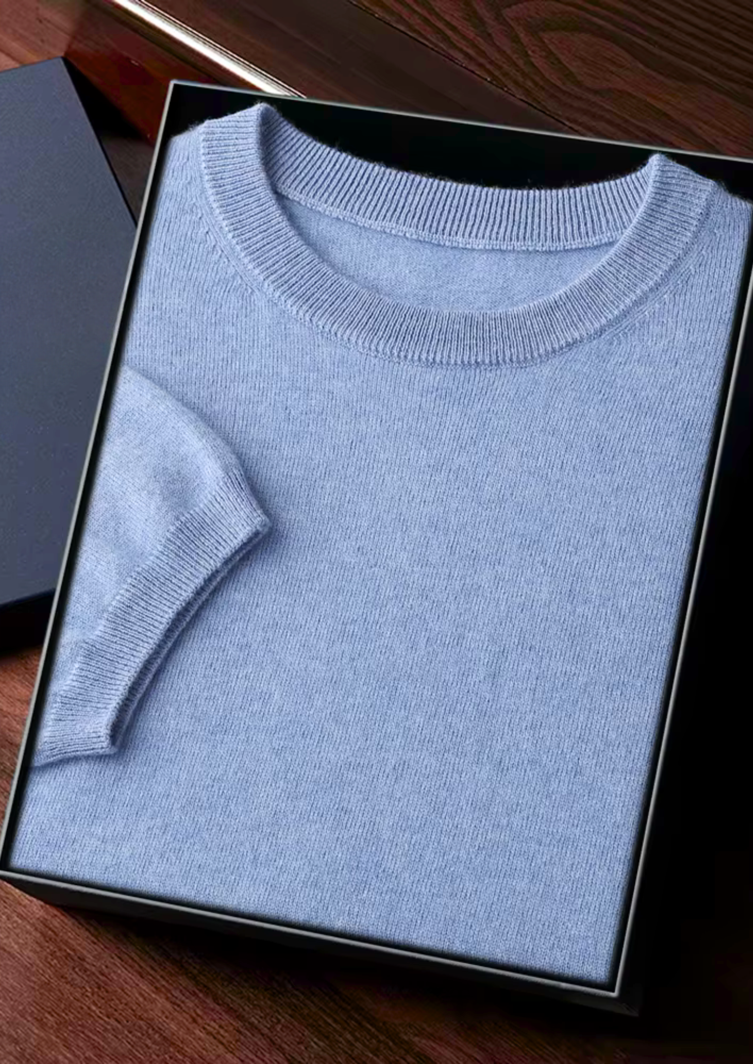 Herr T Shirt Bomull Kvalitet Rund Halsringning