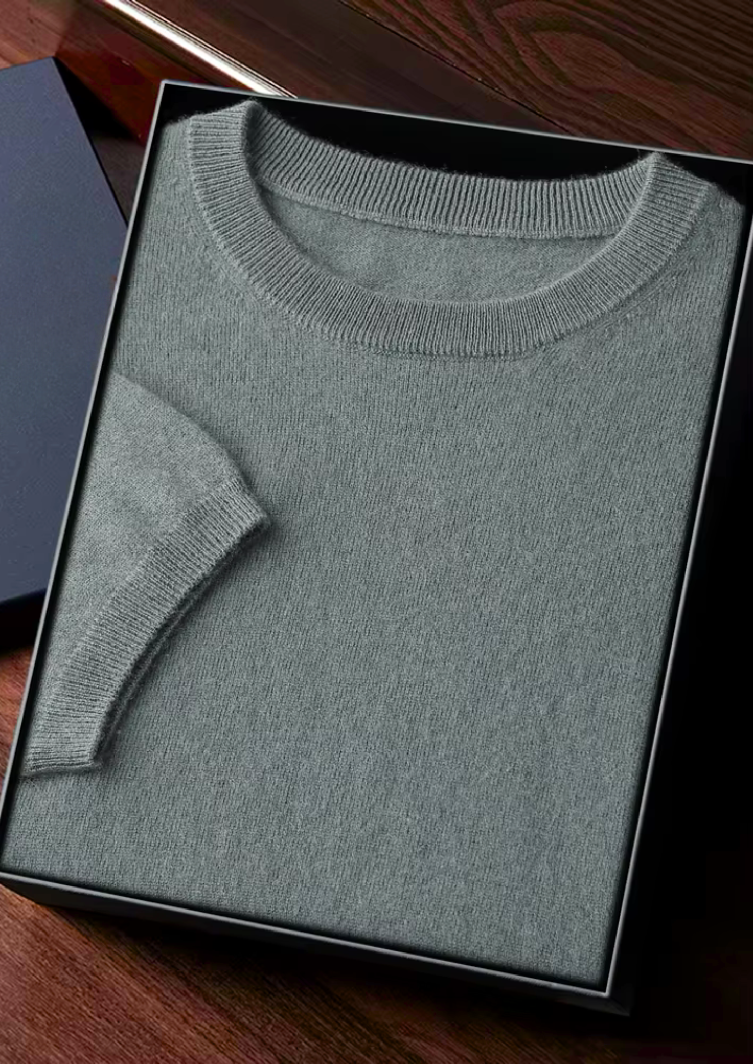 Herr T Shirt Bomull Kvalitet Rund Halsringning