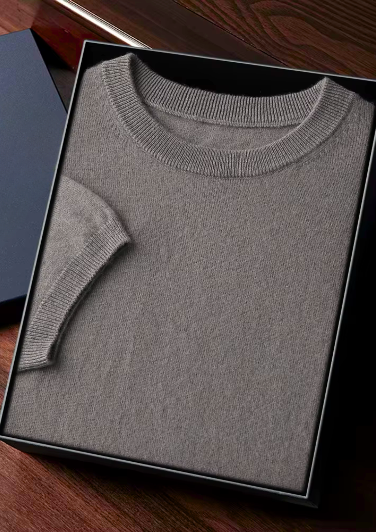Herr T Shirt Bomull Kvalitet Rund Halsringning
