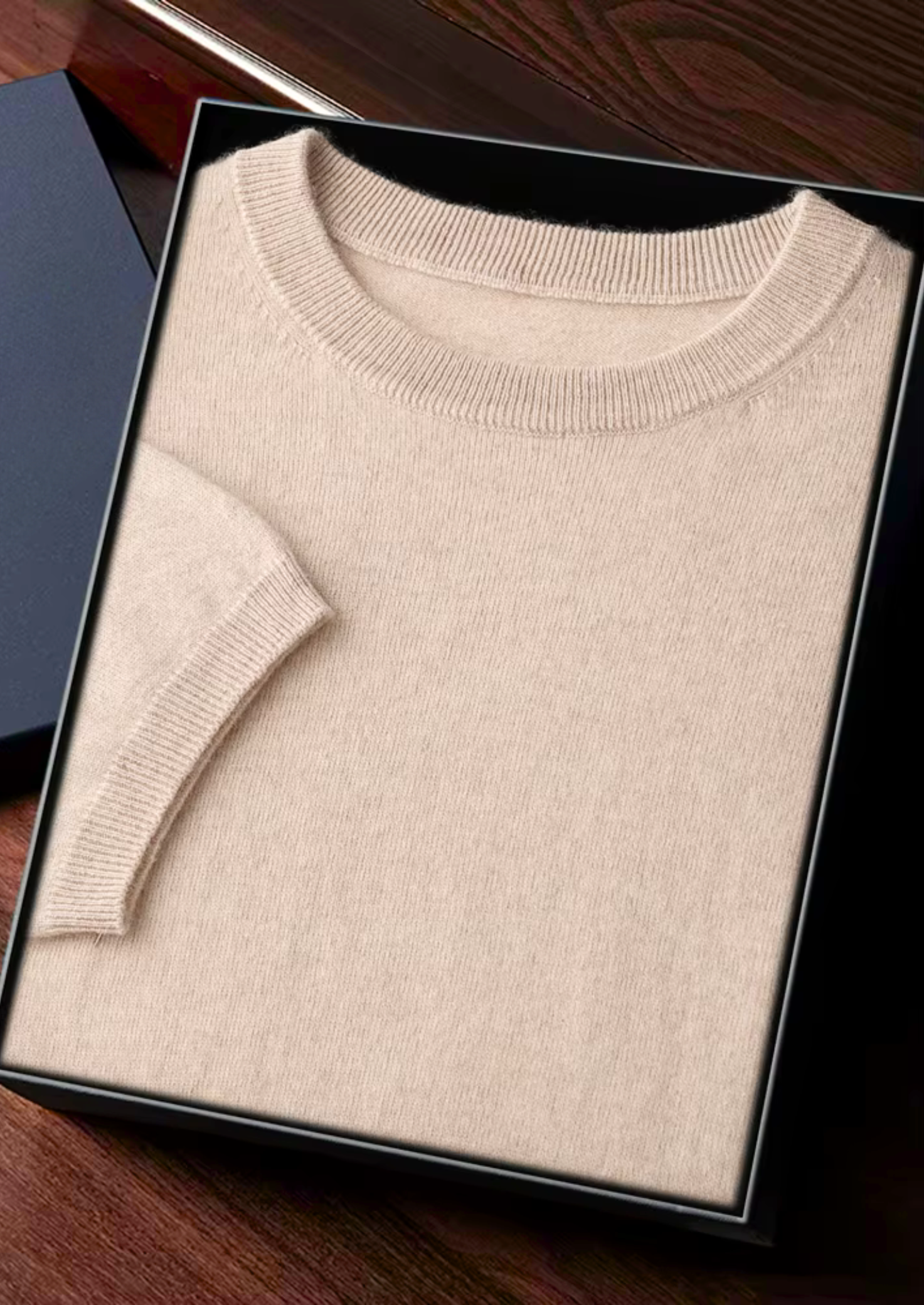 Herr T Shirt Bomull Kvalitet Rund Halsringning