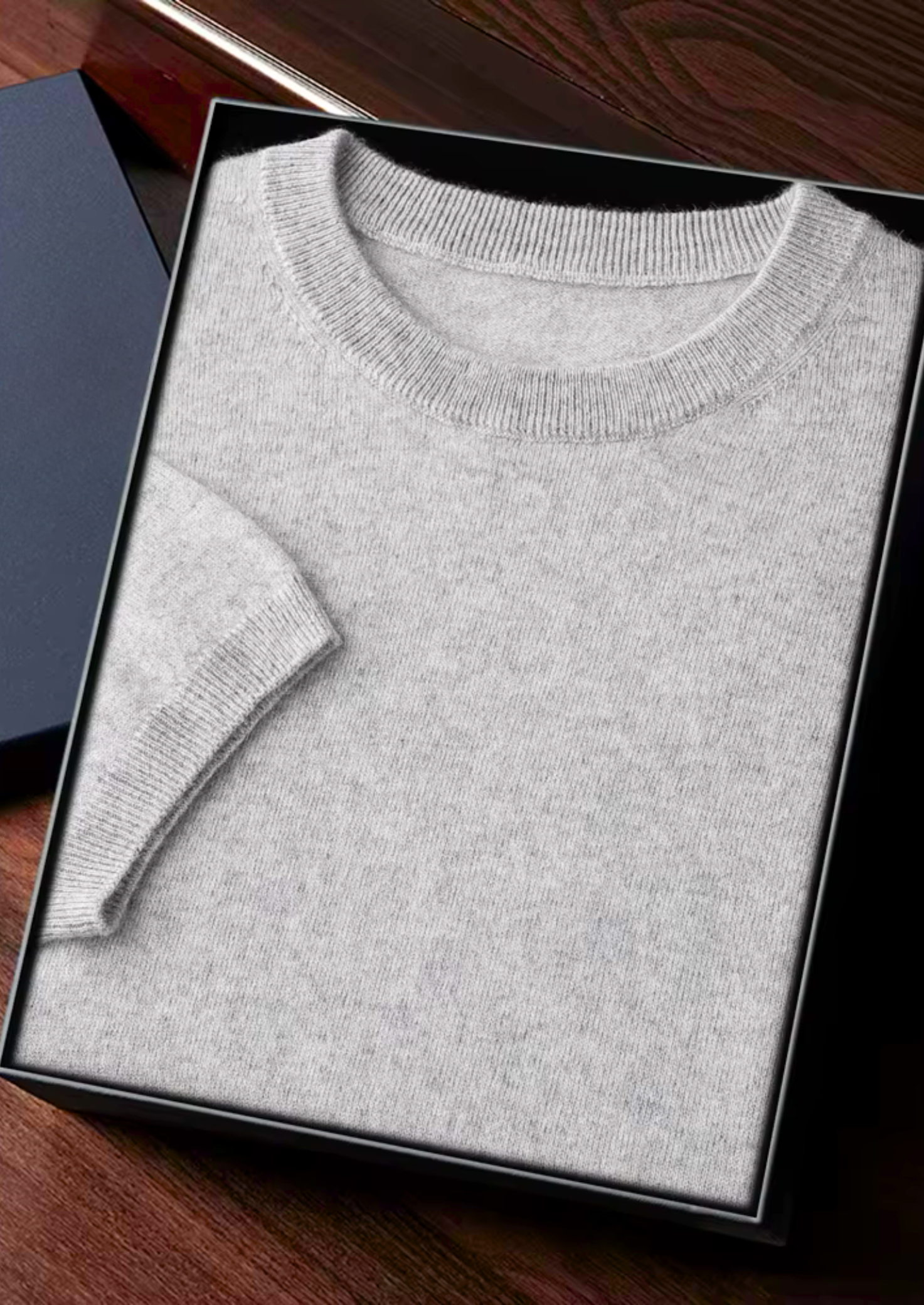 Herr T Shirt Bomull Kvalitet Rund Halsringning