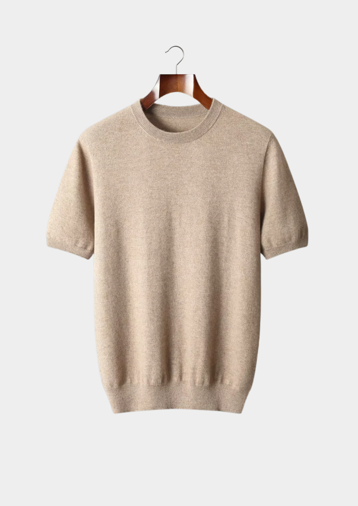 Herr T Shirt Bomull Kvalitet Rund Halsringning