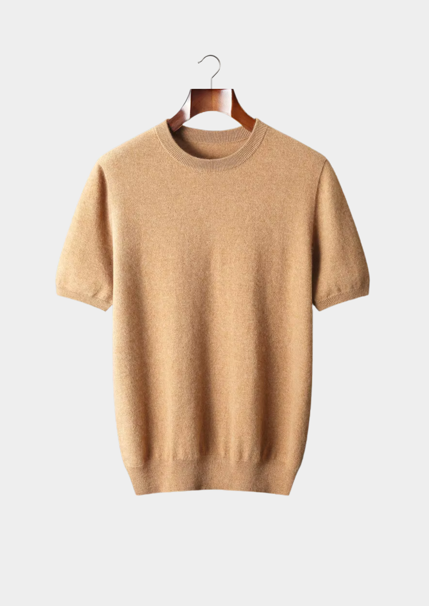 Herr T Shirt Bomull Kvalitet Rund Halsringning