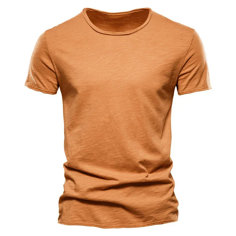 Herr T-Shirt Bomull Lätt och Andningsbar