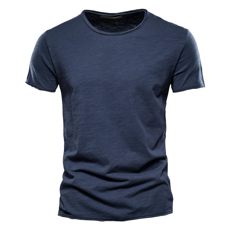 Herr T-Shirt Bomull Lätt och Andningsbar