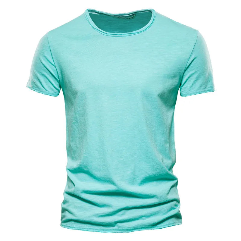 Herr T-Shirt Bomull Lätt och Andningsbar