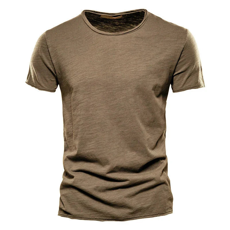 Herr T-Shirt Bomull Lätt och Andningsbar