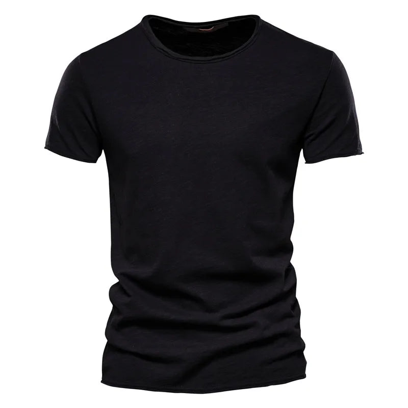 Herr T-Shirt Bomull Lätt och Andningsbar