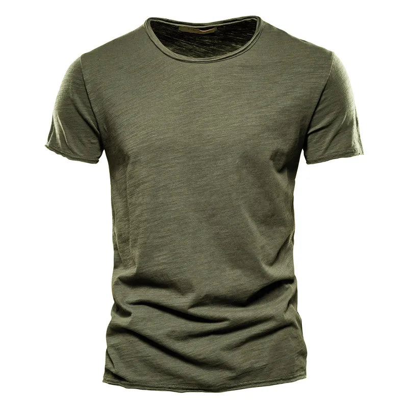 Herr T-Shirt Bomull Lätt och Andningsbar
