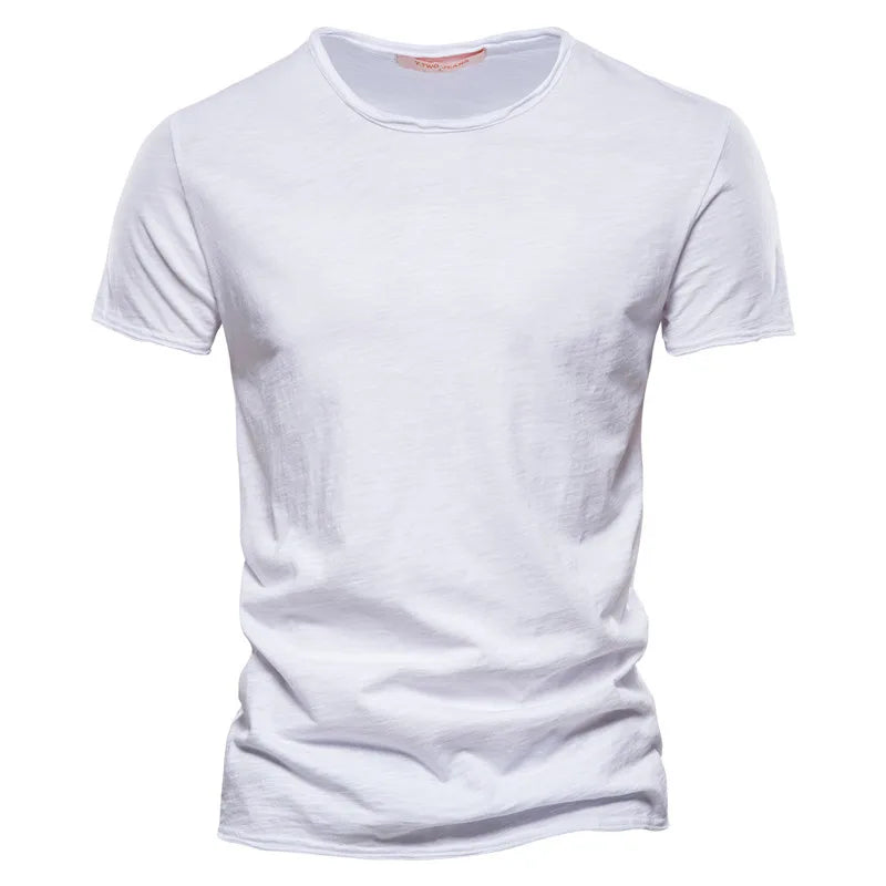 Herr T-Shirt Bomull Lätt och Andningsbar