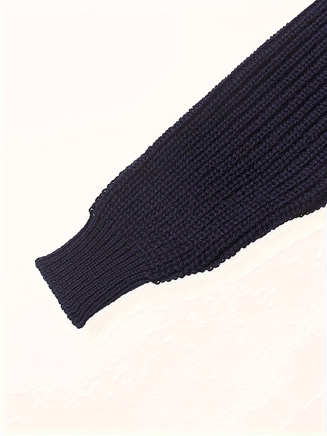Herr Stickad Tröja med Rund Hals och Klassisk Design 4
